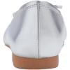 image:imageFEVERSOLE Womens Square Toe Fashion Bow Tie Dress Slip On Ballet FlatsSilver Plain Toe Cap