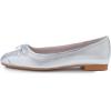 image:imageFEVERSOLE Womens Square Toe Fashion Bow Tie Dress Slip On Ballet FlatsSilver Plain Toe Cap