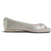 image:imageFEVERSOLE Womens Square Toe Low Heel Flats Silky Soft Elegant Shiny Dress Pump ShoesBeige Satin