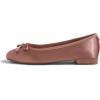image:imageFEVERSOLE Womens Square Toe Low Heel Flats Silky Soft Elegant Shiny Dress Pump ShoesEarthy Pink Satin