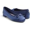 image:imageFEVERSOLE Womens Square Toe Low Heel Flats Silky Soft Elegant Shiny Dress Pump ShoesNavy Satin