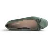 image:imageFEVERSOLE Womens Square Toe Low Heel Flats Silky Soft Elegant Shiny Dress Pump ShoesOlive Satin