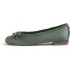 image:imageFEVERSOLE Womens Square Toe Low Heel Flats Silky Soft Elegant Shiny Dress Pump ShoesOlive Satin