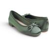 image:imageFEVERSOLE Womens Square Toe Low Heel Flats Silky Soft Elegant Shiny Dress Pump ShoesOlive Satin