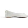 image:imageFEVERSOLE Womens Square Toe Low Heel Flats Silky Soft Elegant Shiny Dress Pump ShoesWhite Satin