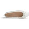 image:imageFEVERSOLE Womens Square Toe Low Heel Flats Silky Soft Elegant Shiny Dress Pump ShoesWhite Satin