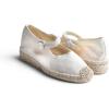 image:imageFeversole Close Toe Hand Stitching Espadrilles Womens Comfort Breathable Ankle Strap Low Heel WedgeBeige Linen Jute Mary Jane