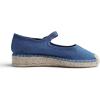 image:imageFeversole Close Toe Hand Stitching Espadrilles Womens Comfort Breathable Ankle Strap Low Heel WedgeDenim Canvas Jute Mary Jane