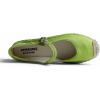 image:imageFeversole Close Toe Hand Stitching Espadrilles Womens Comfort Breathable Ankle Strap Low Heel WedgeGrass Green Linen Jute Mary Jane
