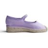 image:imageFeversole Close Toe Hand Stitching Espadrilles Womens Comfort Breathable Ankle Strap Low Heel WedgeLilac Linen Jute Mary Jane