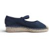image:imageFeversole Close Toe Hand Stitching Espadrilles Womens Comfort Breathable Ankle Strap Low Heel WedgeNavy Linen Jute Mary Jane