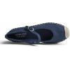 image:imageFeversole Close Toe Hand Stitching Espadrilles Womens Comfort Breathable Ankle Strap Low Heel WedgeNavy Linen Jute Mary Jane