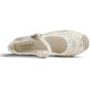 image:imageFeversole Crochet Mesh Hand Stitching Espadrilles Womens Comfort Breathable Ankle Strap Low Heel WedgeBeige Lace Jute Mary Jane