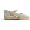 image:imageFeversole Crochet Mesh Hand Stitching Espadrilles Womens Comfort Breathable Ankle Strap Low Heel WedgeDark Beige Crochet Jute Mary Jane