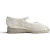 image:imageFeversole Crochet Mesh Hand Stitching Espadrilles Womens Comfort Breathable Ankle Strap Low Heel WedgeIvory Crochet Jute Mary Jane