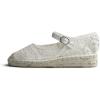 image:imageFeversole Crochet Mesh Hand Stitching Espadrilles Womens Comfort Breathable Ankle Strap Low Heel WedgeIvory Crochet Jute Mary Jane