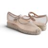 image:imageFeversole Crochet Mesh Hand Stitching Espadrilles Womens Comfort Breathable Ankle Strap Low Heel WedgeNude Mesh Jute Mary Jane