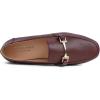 image:imageFeversole Womens Fashion Trim Deco Loafer SlippersBar Trim Burgundy Plain Vegan Leather