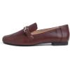 image:imageFeversole Womens Fashion Trim Deco Loafer SlippersBar Trim Burgundy Plain Vegan Leather