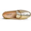 image:imageFeversole Womens Fashion Trim Deco Loafer SlippersBar Trim Gold Grain Vegan Leather