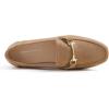 image:imageFeversole Womens Fashion Trim Deco Loafer SlippersBar Trim Light Camel Faux Suede