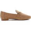 image:imageFeversole Womens Fashion Trim Deco Loafer SlippersBar Trim Light Camel Faux Suede
