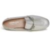 image:imageFeversole Womens Fashion Trim Deco Loafer SlippersBar Trim Silver Grain Vegan Leather