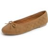 Camel Quilted Nubuck Toe Cap