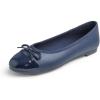 Navy Patent Toe Cap
