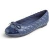 Navy Quilted Patent Toe Cap