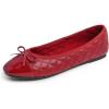 Red Quilted Patent Toe Cap