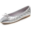 Silver Quilted Toe Cap