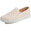 Beige Quilted Vegan Leather