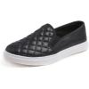Black Quilted Vegan Leather