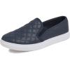 Navy Blue Quilted Vegan Leather