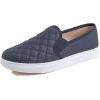 Navy Quilted Embossed Vegan Leather