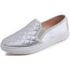 Silver Quilted Satin Silky
