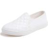 White Quilted Vegan Leather