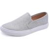 image:imageFEVERSOLE Womens Fashion Shiny Soft Slip On Sneaker Sparkle Casual Comfort LoafersSilver Lurex