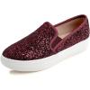 Platform Burgundy Glitter