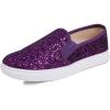 image:imageFEVERSOLE Womens Fashion SlipOn Sneaker Casual Flat LoafersPurple Glitter