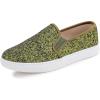 image:imageFEVERSOLE Womens Fashion SlipOn Sneaker Casual Flat LoafersYellow Green Glitter