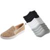 image:imageFEVERSOLE Womens Fashion SlipOn Sneaker Loafers Gold Size 65 M US Boundle with No Show Socks Women Ankle Low Cut Thin No Slip Invisible Liner Socks 3 Colors 6 Pairs