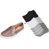 image:imageFEVERSOLE Womens Fashion SlipOn Sneaker Loafers Rose Gold Size 7 M US Boundle with No Show Socks Women Ankle Low Cut Thin No Slip Invisible Liner Socks 3 Colors 6 Pairs