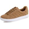 Camel Nubuck Quilted Vegan Leather