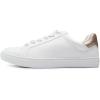 White Napa Rose Gold Patch Laceup