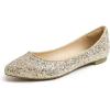 Glitter Light Gold Pointed