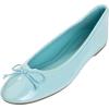 image:imageFEVERSOLE Womens Macaroon Colorful Memory Foam Cushion Insock Patent Ballet FlatMint