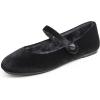 Maryjane Black Velvet Fur Lined