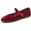 Maryjane Burgundy Velvet Fur Lined